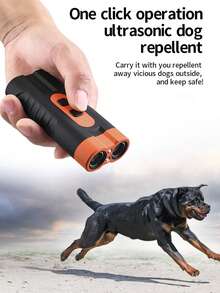 1pc New Pet Smart Ultrasonic Dog Repellent & Trainer With LED Light, Uses Ultrasonic Sound To Repel, No Physical Harm To Pets, For Daily Pet Barking, Elegant Design, Easy Operation And Portable, Dual-Core High-Power High-Frequency Ultrasonic Sound Waves - Multicolor - View 6