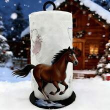 Running Brown Horse Acrylic Standing Tissue Holder, Cute Elegant Horse Pattern Tissue Storage Rack, Kitchen Living Room Dining Room Desktop Tissue Holder, Multi-Scenario Applicable Tissue Holder, New Year Horse Year, Racing Horse - View 5