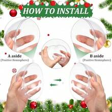 10pcs Clear Fillable Plastic Christmas Balls, Transparent Hollow Acrylic DIY Handmade Decoration Balls, Reusable Hanging Ornaments For Christmas Tree, Suitable For Holiday Home Wedding Party Decoration - Clear - View 4