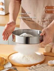 Stainless Steel 60 Mesh Super Fine Flour Sieve Handheld Manual Baking Strainer Filter Mesh For Cornmeal Powder Sifting Flour Sieving - View 1