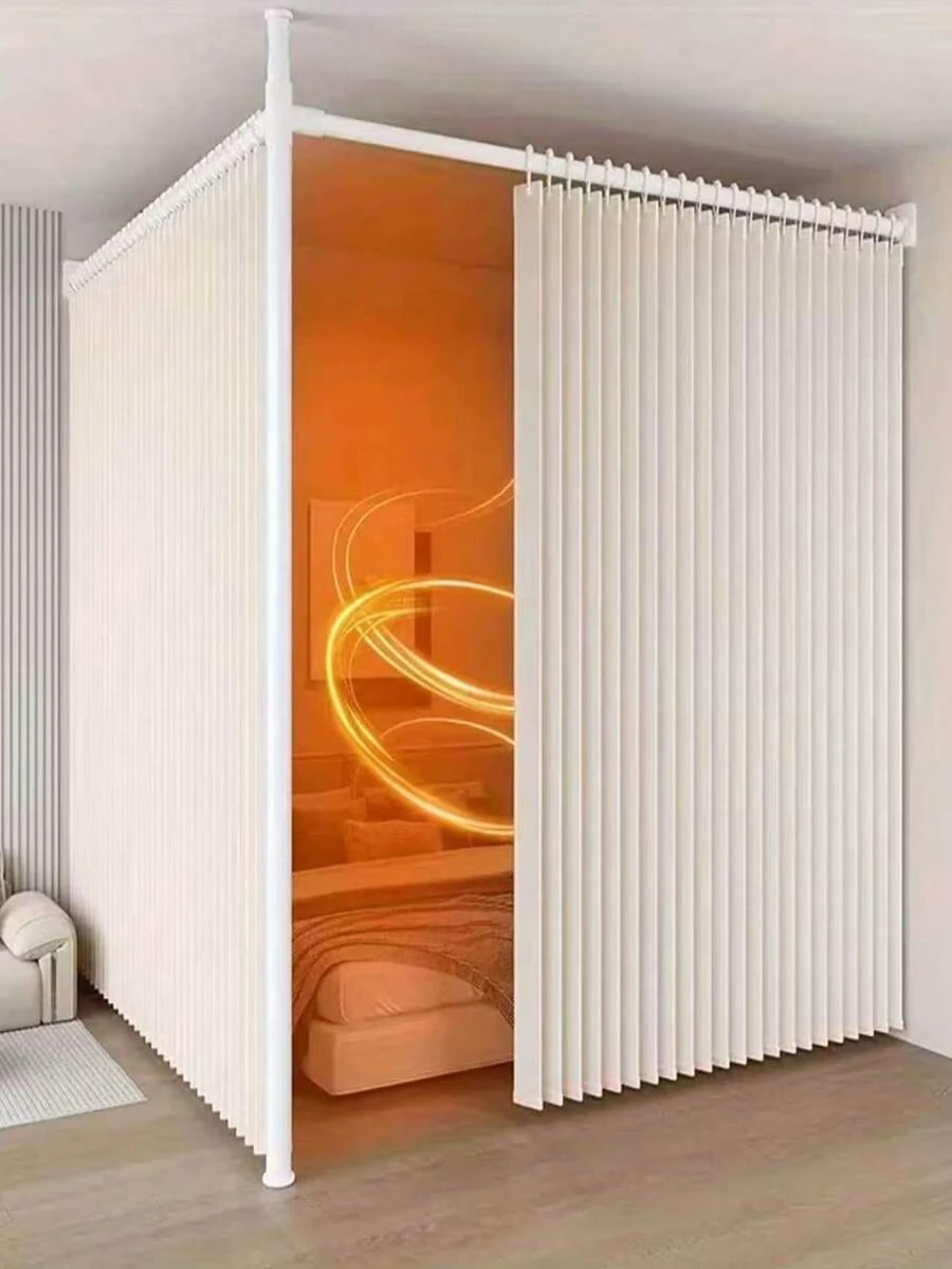 Tirai Pintu - Tirai Pintu Lipat Minimalis Modern, Terbuat dari Kain Poliester Tahan Lama, dengan Fungsi Menghalangi Cahaya dan Isolasi Panas, Cocok untuk Ruang Tamu, Ruang Makan, dan Dapur, Mudah Perawatan, Partisi Rumah Multifungsi