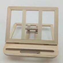 1pc Wooden Multi-Angle Adjustable Laptop Stand - Foldable Multifunctional Solid Wood Computer Lift Stand, Precision Crafted Whole Wood With Rounded Corners To Protect Device, Multi-Angle Free Adjustment To Relieve Neck Strain, Hollow Design For Heat Dissipation, Suitable For Study Desk, Bedroom Desk, Office Desktop, Rental Simple Workstation - Multicolor - View 5
