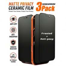 3 pcs Pelindung Layar Film Lembut Keramik Matte, Kompatibel dengan iPhone 18 Pro/18 Pro Max/17/16/15-11 Series, Bukan Kaca Anti Gores Sensitif Sentuhan, Cocok untuk Casing Ponsel, Aksesori Ponsel Film Keramik Fleksibel Hadiah - Hitam - View 37