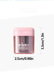 2pcs Premium Single-Hole Pencil Sharpeners For Students, Durable And Easy To Clean, With Cover Design To Prevent Debris Scattering, Compact Desktop Stationery Design, Suitable For Office, Home And School, Pink, Gray, White, Green Available, Manual Pencil/Eyebrow Pencil Sharpener, Random Style Delivery. - Default - View 10