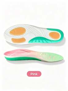 1 Pair Sports Whale Arch Support Insoles, 2 Color Options, Rebound Shock Absorption, Sweat-Absorbent, Anti-Twist, Full-Length Cushioning Insoles - Multicolor - View 8