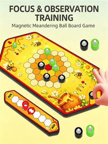 Children's Magnetic Curved Ball Magnetic Induction Chess Parent-Child Interactive Two-Player Competitive Board Game Toy - Multicolor - View 6