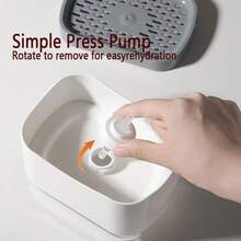 1PC Sponge Soap Dispenser, Manual Press Soap Dispenser, Automatic Kitchen Dishwashing Liquid Dispenser, A Tool Suitable For Home Kitchens, An Ideal , Plastic, Compact Design Suitable For Countertop Or Sink Use, Kitchen Sink Soap Dispenser - One Size Fits All - View 10