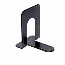 Black Iron Bookends With T-Shape Structure And Non-Slip Pads For Books Magazines And Binders - A - View 9