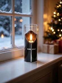12.5cm, 15cm, 17.5cm 3pcs/Set Hot-Selling LED Electronic Candle Lights New Church Prayer Lights Cross Decor Night Lights Suitable For Multiple Scene Arrangements - Ambient Light - View 4