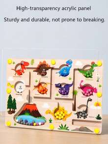 Dinosaur & Ice Cream Maze Ball Toy, Children Color Number Sorting Counting Matching Board, Pen Grip Control Training, Develop Focus And Hand-Eye Coordination - Multicolor - View 10