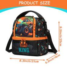 1pc Boys' Cute Dual Compartment Bag With Adjustable Shoulder Strap Cute Pattern Back To School For Students - Double-layer Bread Rolls - View 12
