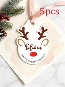 Personalized Christmas Gift Stickers, Customizable Text Holiday Labels, Perfect For Decorating Gift Wrappings, Envelopes And Candy/Snack Packaging. - Multicolor - View 11