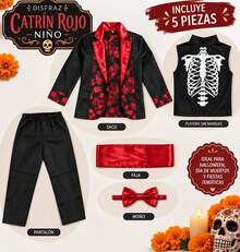 Tween Boys Costumes - Red - View 2
