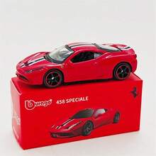 Burago 1:64 比例壓鑄模型車 Ferrari 458 Speciale 紅色，創意口袋車模型玩具，人偶與禮品 - 458 Speciale-Red - 查看 5