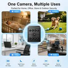 1 buah Kamera Keamanan Mini Persegi Magnetik 1080P, WiFi 2.4G & Bluetooth, Penglihatan Malam Inframerah, Peringatan Deteksi Gerakan, Hotspot Terintegrasi, Kartu TF & Penyimpanan Cloud, Perekaman Berulang, Pemantauan Jarak Jauh untuk Rumah, Kantor, Mobil, Dalam Ruangan, dan Luar Ruangan - MultiWarna - View 7