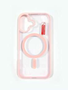 1pc 5-Style Optional Contrast Border Magnetic Large Window Transparent Phone Case, Ins Minimalist Phone Case, Built-In Magnetic Ring Supports Wireless Charging; Covers, A Style Transparent Border / B Style Light Pink Border / C Style Vibrant Orange Border / D Style Classic Black Border / E Style Light Gray Border, Raised Lens Full Coverage Anti-Drop Soft Shell, Minimalist Versatile Fashion Phone Case, Suitable For Personal Use, Birthday Gift Choice; Compatible With IPhone Case - Multicolor - View 72
