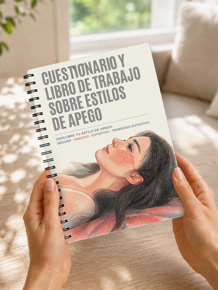 1PC Spanish-Version ATTACHMENT STYLES QUIZ Personal Reflection Journal For Understanding Attachment Patterns Emotional Needs Relationship Triggers Communication Styles And Stronger Connections - A5 - View 1