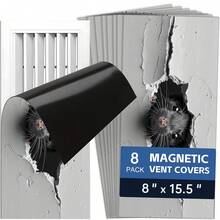 Fun Cartoon Animal Magnetic Ventilation Cover, 12 * 5.5 Inches And 15.5 * 8 Inches, Used As A Flexible PVC Sleeve Cover For Metal Floor, Wall, Ceiling Vents, Ventilation, And Odor Blockers To Prevent Foreign Objects From Falling Off - B - View 13