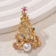 Christmas Multi-Style Alloy Brooch, Xmas Tree Wreath Bell Pumpkin Elf Lapel Pin, Drip Oil Decorative Brooch Pin, Aesthetic Jewelry For Jackets Scarves, Christmas Party Accessory & Gift - Multi-color - View 8