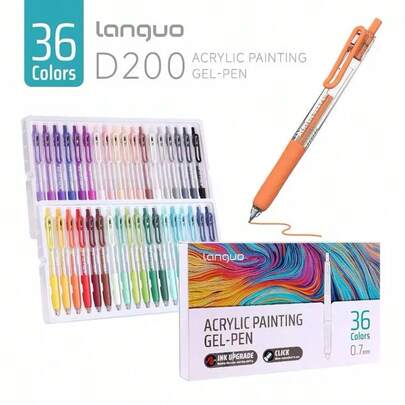 Set Pulpen Gel Languo 144/90/72/54/36 Warna, Pulpen Netral Multi-Warna - Dapat Ditarik, Ujung Halus (0,7mm), Berbagai Warna Cerah, Pulpen Eyeliner, Pulpen Jarum, Pulpen Ballpoint, Spidol, Sempurna untuk Menulis dan Menggambar dengan Warna Cerah, Tulisan Halus, Digunakan untuk Melukis, Menyoroti, Mencatat, Membuat Buku Panduan, Penggunaan Kantor, dll.