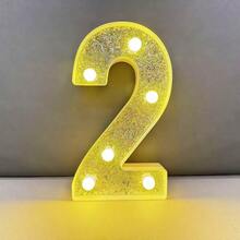 21cm/8.27in Silver Letter Light Home Decor, Wedding Birthday Party Proposal Decoration Letter & Number Light, Girls Dorm Room Decoration Light, Letter Light Sign - Warm white light - View 17