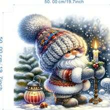 Gnome Lighting Christmas Candle Pattern Frameless 5D Diamond Painting Kit Adult Mosaic Full Drill Diamond Art - View 5