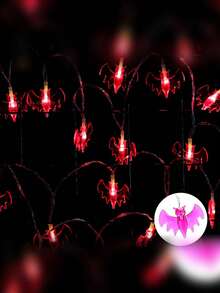LED Red Bat String Lights, Halloween Festival Decoration Lights, Suitable For Holidays, Parties, Gatherings, Games, Scene Decor Lighting, Halloween Atmosphere Colorful Light Strings - String Lights - View 4