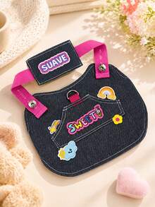 Black Cute Dog Vest, Sweet Embroidery, Adjustable Anti-Escape, Suitable For Bichon Frise And Toy Poodle And Other Small Dogs, Fashionable Chest Harness, Suitable For Outdoor Walking - Black - View 7