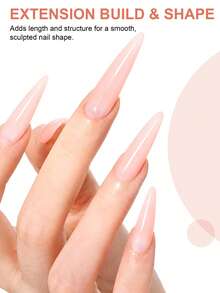 TWOING 15ml 8-in-1 Jelly Nude Builder Gel, Gel Kuku Multifungsi yang Merata Sendiri untuk Membangun Apex, Ekstensi Kuku, Pembentukan & Pelapisan Kuku, Hasil Akhir Transparan Netral, Seni Kuku DIY Ramah untuk Pemula, Membutuhkan Lampu UV/LED - merah muda telanjang - View 10