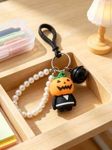 Cartoon Halloween Pumpkin Keychain Pendant Cute Skull Doll Car Key Chain Gift Charm - Multicolor - View 9
