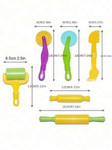 6pcs Colorful Modeling Clay Tools, Creative 3D Clay Tool Kit, ABS Material, Deluxe Clay Sculpting Set, Double-Ended Plastic Clay Carving Tools, Beginner DV Clay Making Tools, Decorate And Shape Cakes, Random Colors - Multicolor - View 6