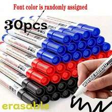 10/20pcs Erasable Whiteboard Markers Large Capacity Teacher Special Blackboard Drawing Board Black Easy Erase Pen (Random Style) - Multicolor - View 14