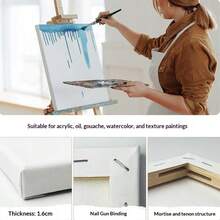 1pc Cross-Border Oil Painting Frame Pure Cotton Canvas Inner Frame Hand-Painted DIY Handmade Acrylic Gouache Watercolor Oil Painting Frame - Painting Frame - Birthday Gift - Art - Holiday Gift - Multicolor - View 5