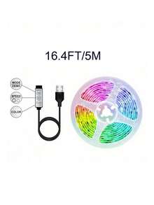 Strip Lampu Latar TV RGB Bertenaga USB 1m/3m/4m/10m, Lampu Ambient Berubah Warna, Cocok untuk TV, Monitor Komputer, Dekorasi Home Theater, Kamar, Ruang Tamu, dan Dekorasi Kabinet. - MultiWarna - View 17