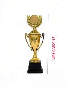 1 pièce Trophée de victoire doré, divers trophées de vainqueur de compétition, prix de champion, vice-champion et troisième place pour événement sportif de football, décoration artisanale commémorative d'honneur, trophée pour activité de fête d'Halloween et de Noël - S - Voir 3