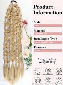 24 Inch Synthetic Fiber Handmade Mixed-Color Lantern Bubble Twist Braids – Daily & Vacation Style Hair Extensions, Suitable For - Multicolor - View 5