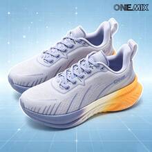 ONEMIX 2026 新款男士時尚運動休閒慢跑鞋,舒適吸震輕量透氣網布慢跑鞋,馬拉松訓練健身運動鞋,戶外登山防滑男鞋,日常走路休閒男士運動鞋,Oxygen Space 氣泡中底科技吸震輕量彈力運動鞋,中性款 - 琺瑯紫 - 查看 2