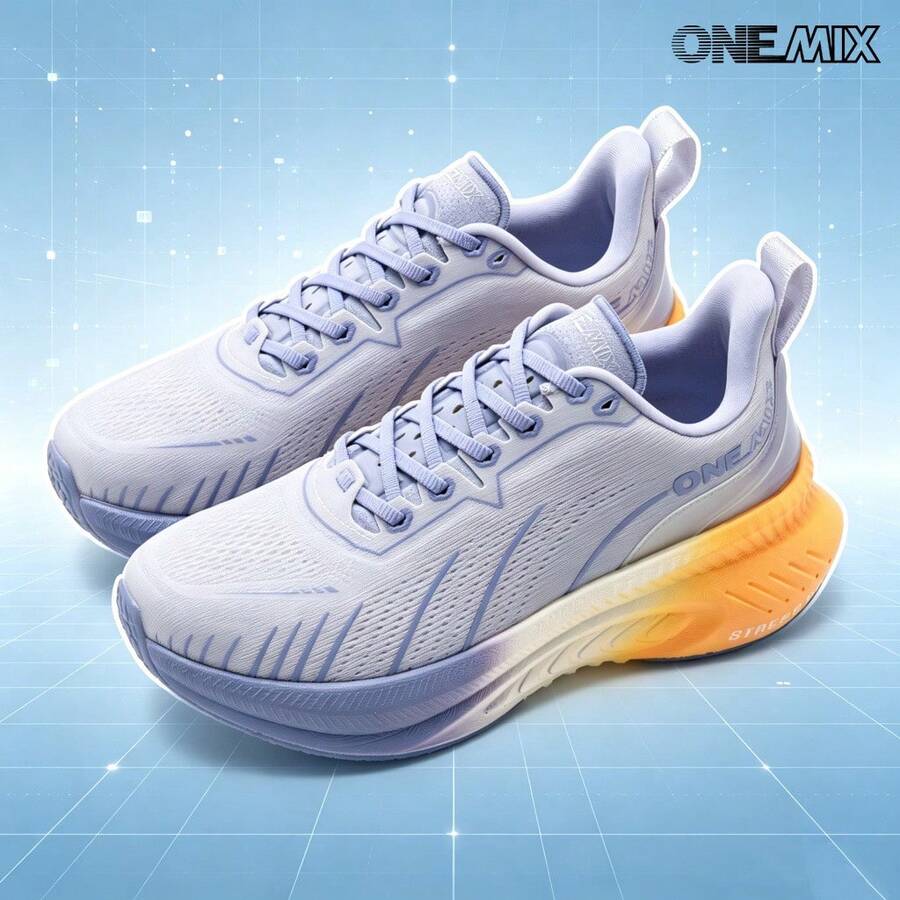 ONEMIX 2026 新款男士時尚運動休閒慢跑鞋，舒適吸震輕量透氣網布慢跑鞋，馬拉松訓練健身運動鞋，戶外登山防滑男鞋，日常走路休閒男士運動鞋，Oxygen Space 氣泡中底科技吸震輕量彈力運動鞋，中性款