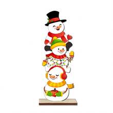 1pc Santa Claus, Snowman, Gingerbread Man Shaped Desktop Decoration - A - View 5