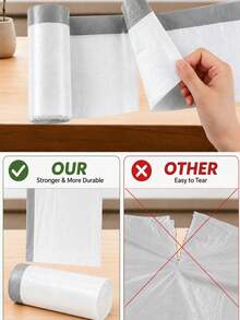 Drawstring Trash Bags Disposable Garbage Bags Back To School Dorm Use Suitable For Bathroom, Kitchen, Bedroom, Office, Apartment, Travel, Small Trash Cans And Daily Home Cleaning - Multicolor - View 3