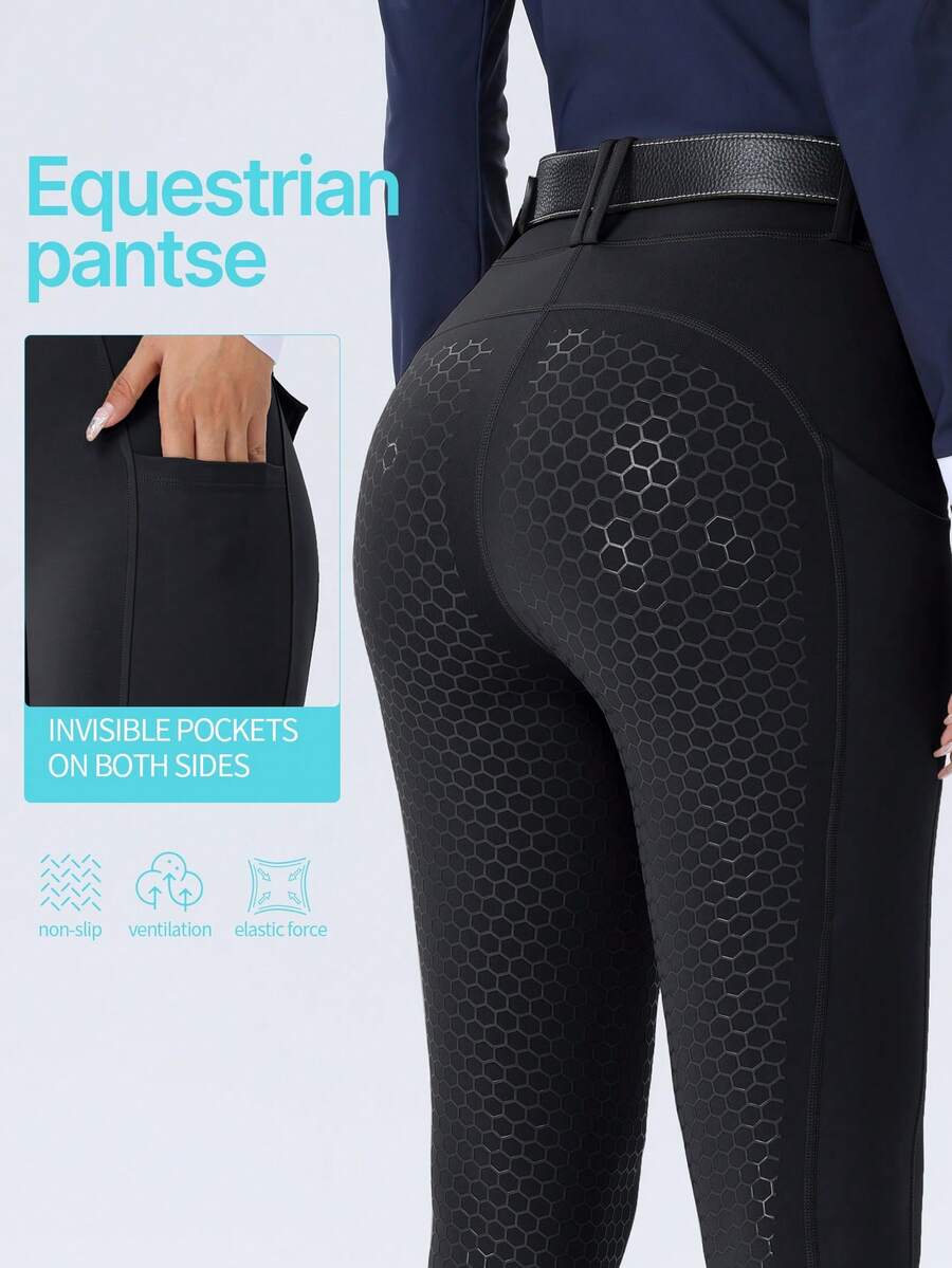 ROYALS MATTINI Women's Riding Pants With Pocket, Horse Riding Pants, Equestrian Riding Pants, Horse Riding Leggings Black Sports Fall