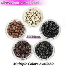 500 Pcs Micro Silicone Rings - 5mm Micro Link Rings For Secure Hair Extensions, Professional Silicone Hair Extension Beads For DIY Hairstyles, Braiding Hair Extensions, Feather Hair Extensions, Hairdresser Supplies - Black - View 3