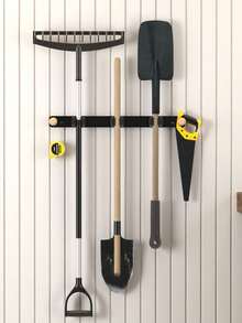 Heavy Duty Wall Mounted Tool Storage Rack - Garage And Garden Tool Organizer, Customizable For Mops, Brooms, Shovels, Rakes, Hammers, Screwdrivers, Wrenches, Garage Tool Hooks, Practical Storage Shelf - Storage Rack - View 6