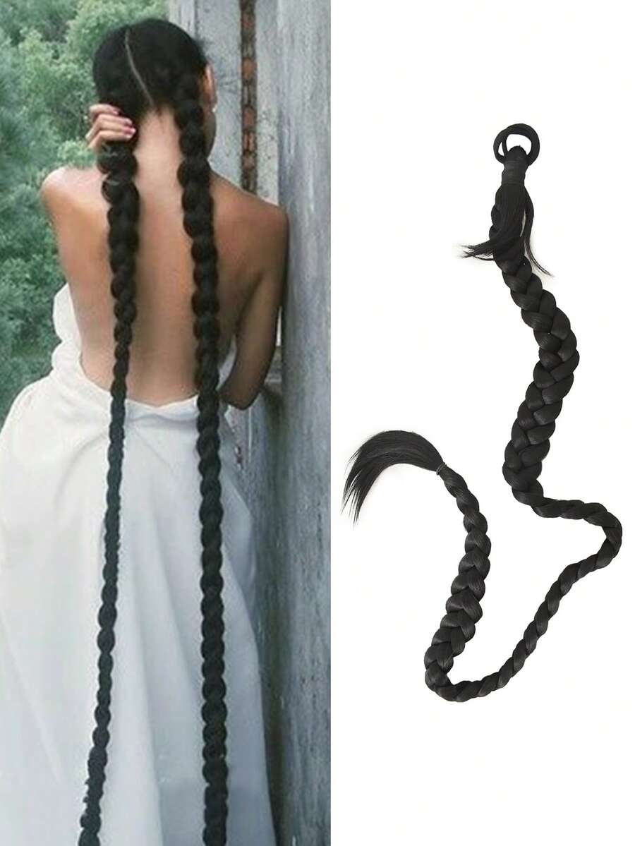 Music Festival Bohemian-Style Ultra-Long Braided Wig, 23 To 47 Inches In Length Of Multi-Length Hairpieces, Suitable For Artistic Photos, Weddings, And Festive Party Styling Decorations - Multicolor - View 1