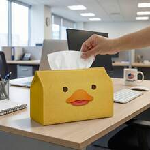 1pc Funny Modern Minimalist Tissue Box | Multi-Functional Napkin Dispenser, Available In 2 Sizes, Perfect For Home, Party And Car Decor, Duck Face Animal Pattern - Decorative Tissue Box For Living Room And Bedside Table - Multicolor - View 9
