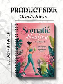 1pc English-Version Somatic Healing Journal Body Awareness And Emotional Wellness Notebook With Nervous System Check-Ins Grounding Practices Trigger Tracking Reflection Prompts And Daily Self-Care Notes - A5 - View 2
