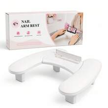 Multi-Functional U-Shape Nail Hand Rest, Dual-Zone Arm Support Cushion With Built-In Phone Stand & Tool Organizer, Ergonomic Manicure Pillow For Professional Salon & Home Manicure - Multicolor - View 12
