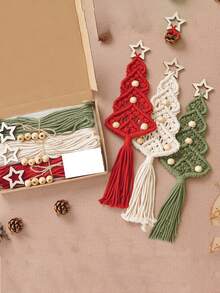 Christmas Tree Ornament DIY Crochet Kit, Suitable For Adult Crochet Experts, Handmade Christmas Tree Ornaments, Crochet Doll Set, Suitable For Beginners, Holiday Handmade Gift - Multicolor - View 9