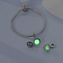 1 Pieces Original Design Silvery Color Hot Air Balloon Charms Beads For Women Luminous Star Pattern Fits Original Bracelet & Necklace DIY Making - Multicolor - View 8