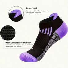 1/5/6/12 Pairs Unisex Cycling Running Socks Short Socks Outdoor Training Fitness Jump Rope Compression Socks - Multicolor - View 4